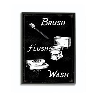 Stupell Home Decor Brush Flush Wash Framed Wall Art