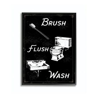 Stupell Home Decor Brush Flush Wash Framed Wall Art
