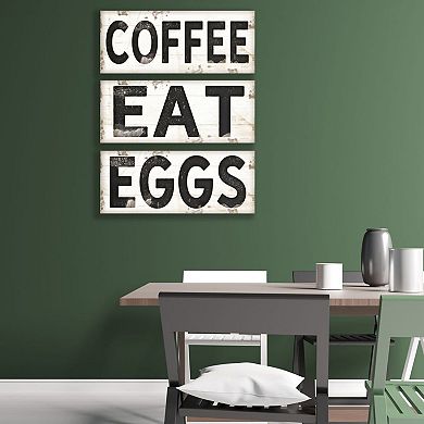 Stupell Home Decor Eat Typography Canvas Wall Art