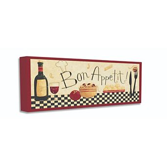 Stupell Home Decor Bon Appetit Spaghetti Kitchen Canvas Wall Art