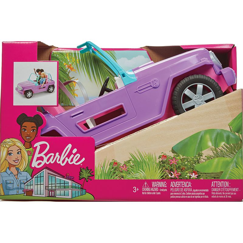 Barbie Off-Road Vehicle Purple with Pink Seats and Rolling Wheels