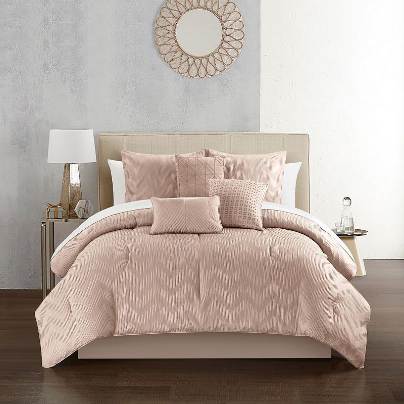 77349971 Chic Home Meredith 6-piece Comforter Set with Coor sku 77349971