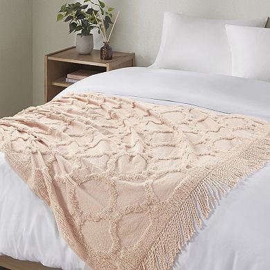 Madison Park Brianne Cotton Tufted Throw