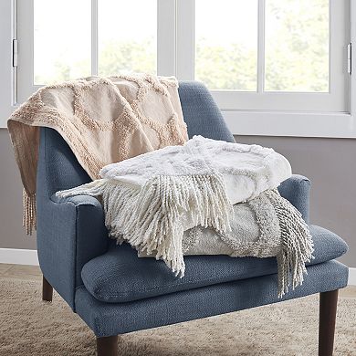 Madison Park Brianne Cotton Tufted Throw