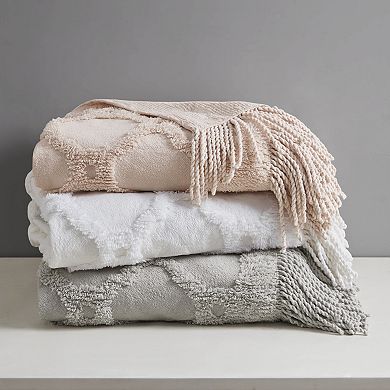 Madison Park Brianne Cotton Tufted Throw