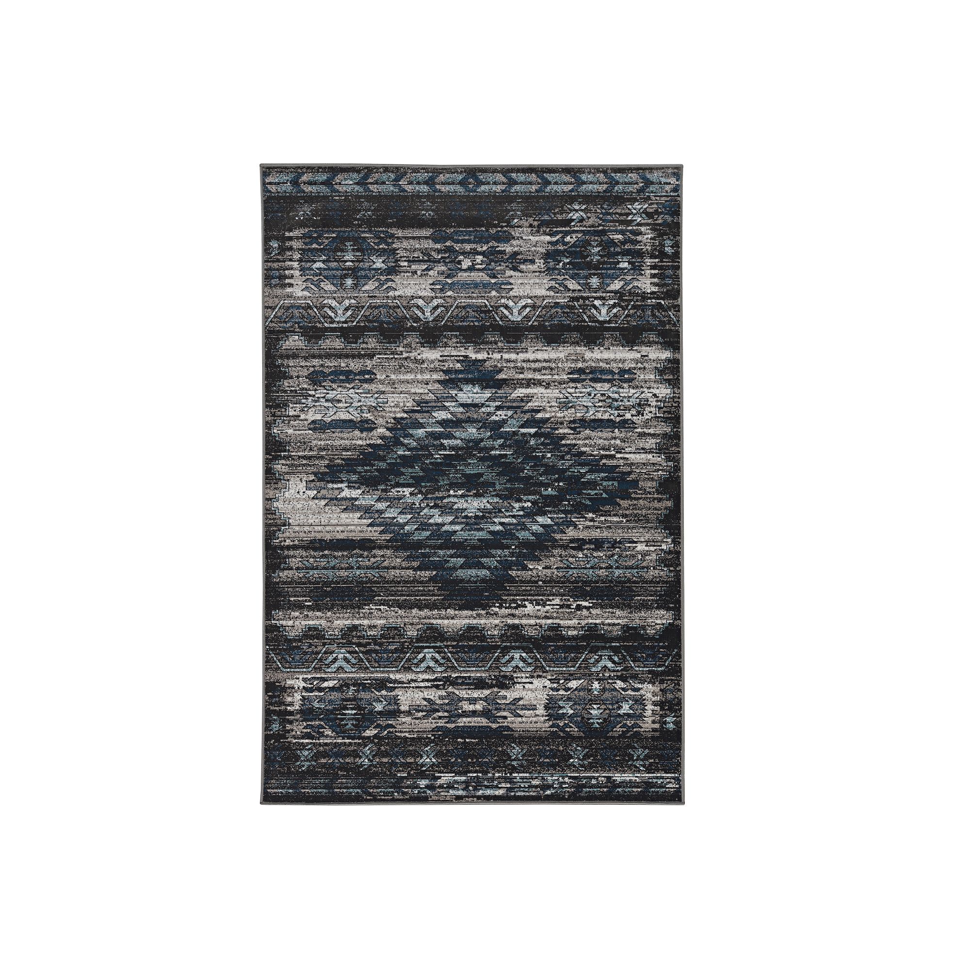 Linon Vintage Tribal Rug, Gray