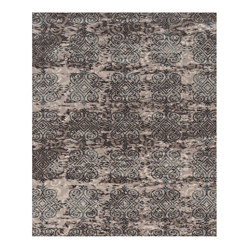 Linon Vintage Clara Rug, Grey, 8X10 Ft