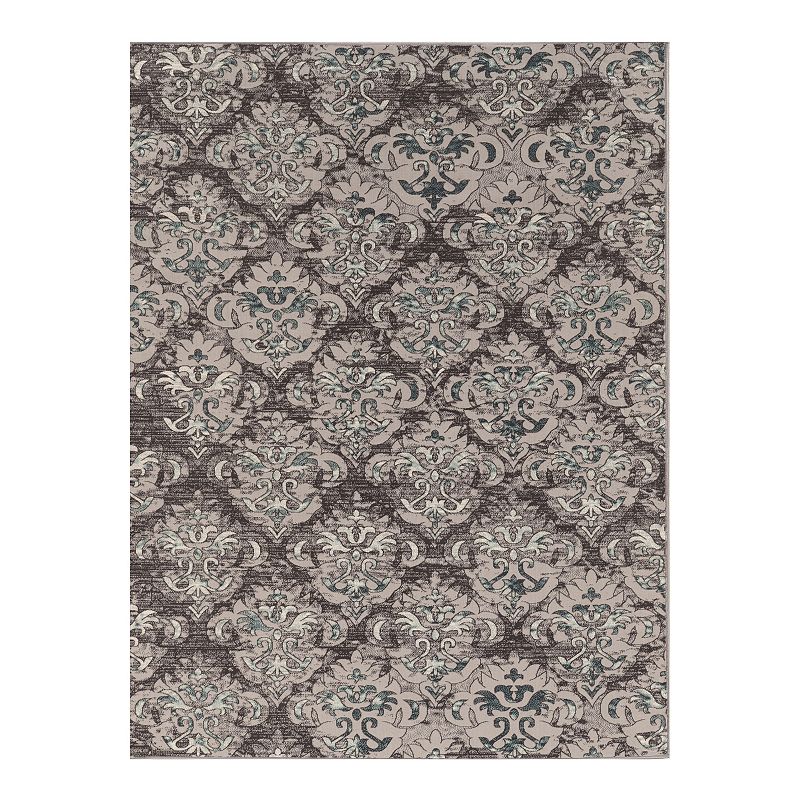 Linon Vintage Clara Rug, Grey, 9X12 Ft