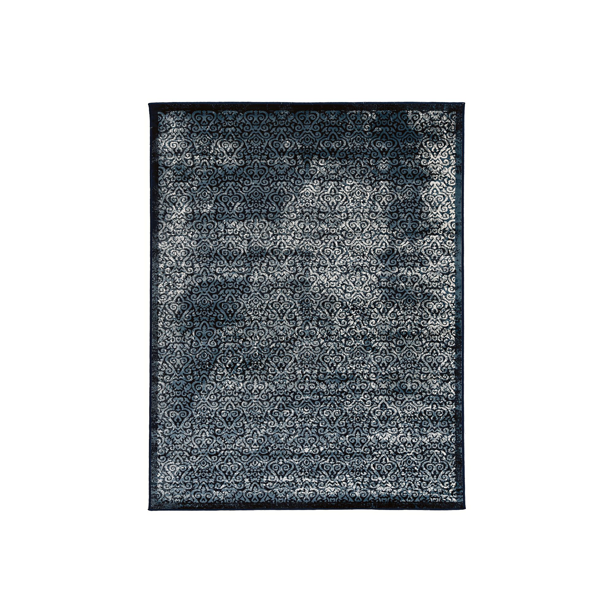 Linon Vintage Ilussion Rug, Blue Illusion