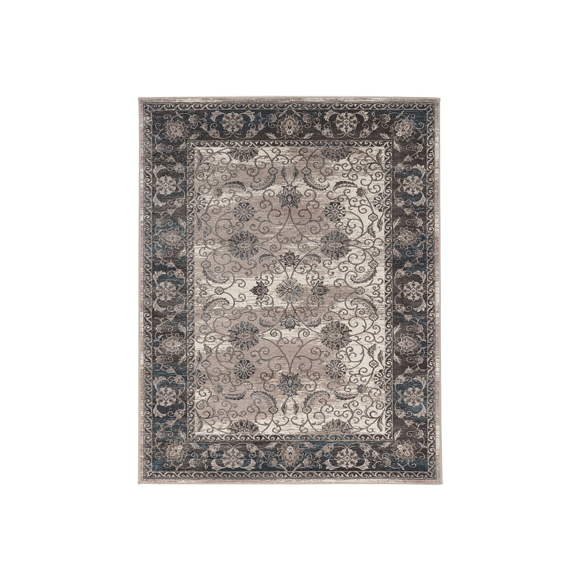 Linon Vintage Isfahan Rug, Gray Grey