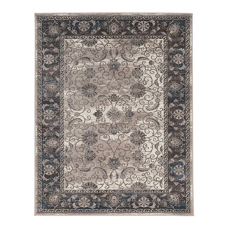 Linon Vintage Isfahan Rug, Gray Grey