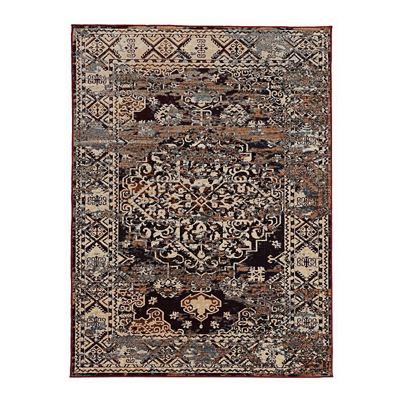 Linon Vintage Nain Rug, Brown, 9X12 Ft