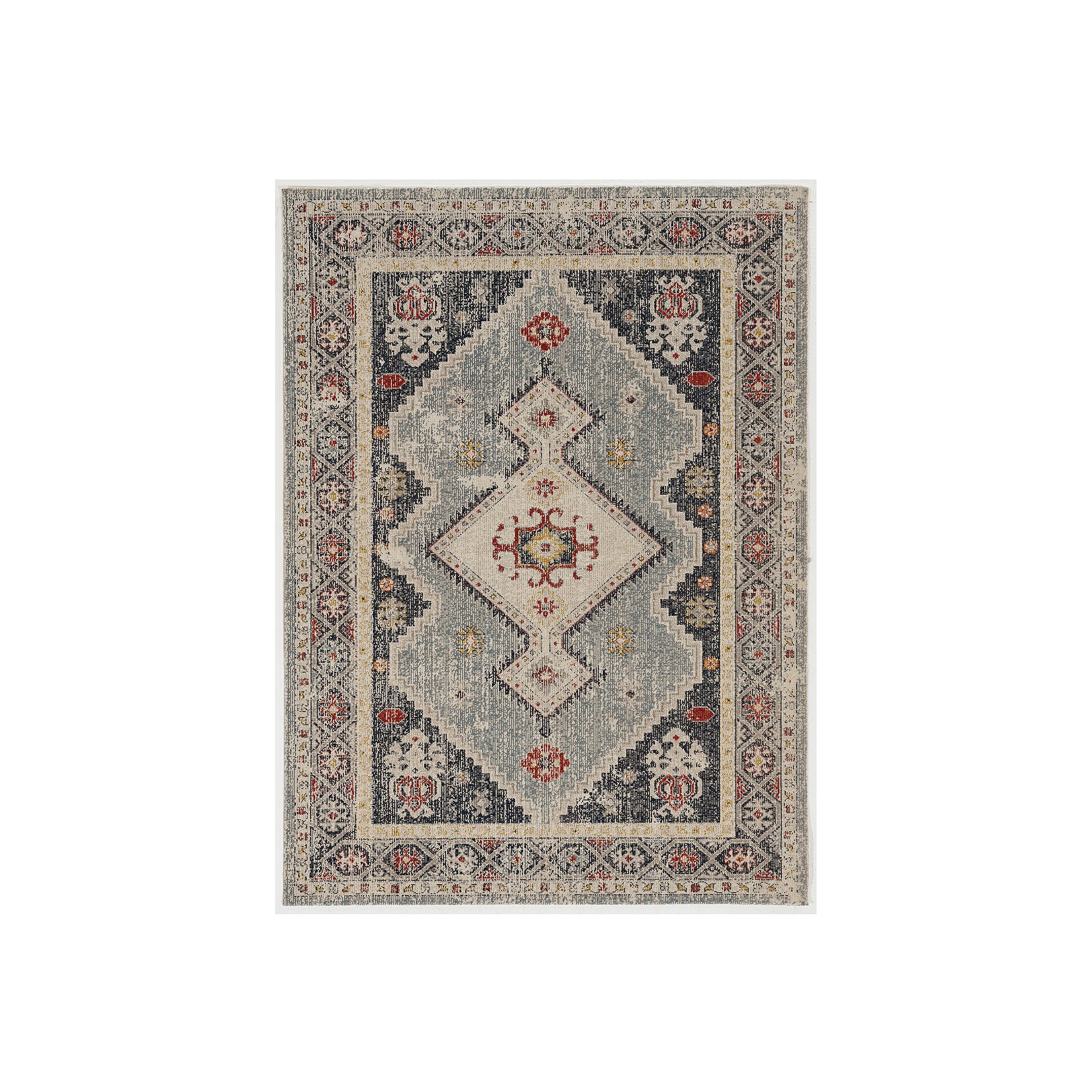 Linon Great Zero Marle Rug, Ivory Bluemarle