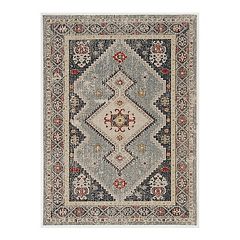 Linon Faux Cow Hide Ivory Rug