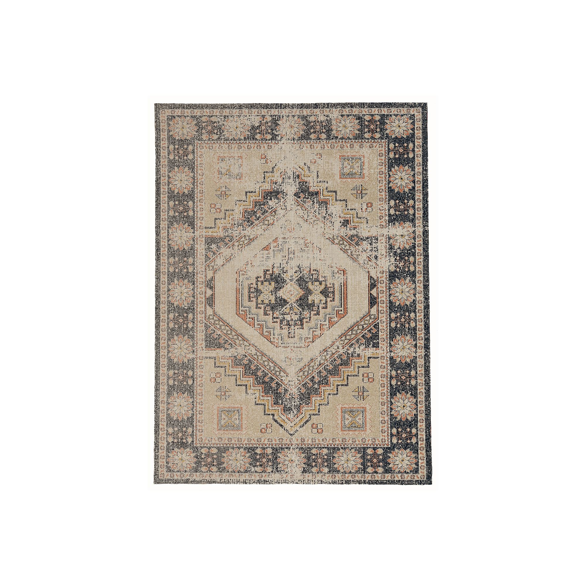 Linon Great Zero Stiles Rug, Blue Stiles