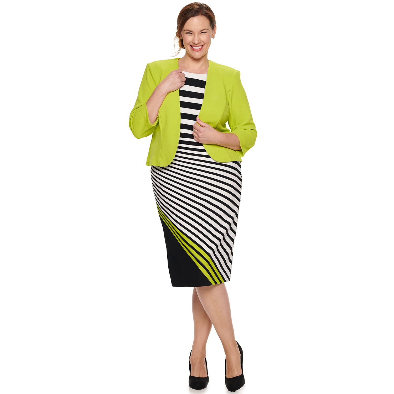 plus size skirt and jacket sets