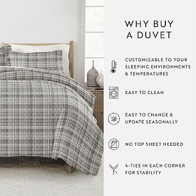 Home Collection Premium Ultra Plaid Duvet Cover Set