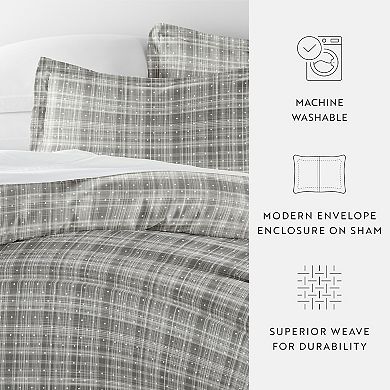 Home Collection Premium Ultra Plaid Duvet Cover Set