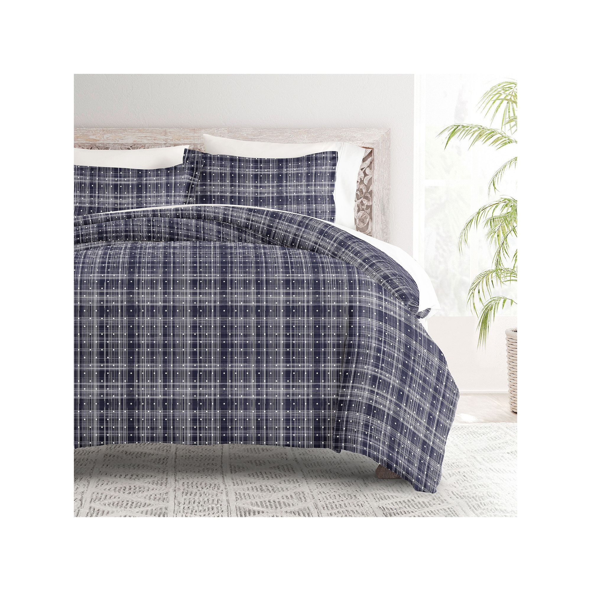 Home Collection Premium Ultra Soft Polka Dot Pattern 3 Piece Duvet Cover Se