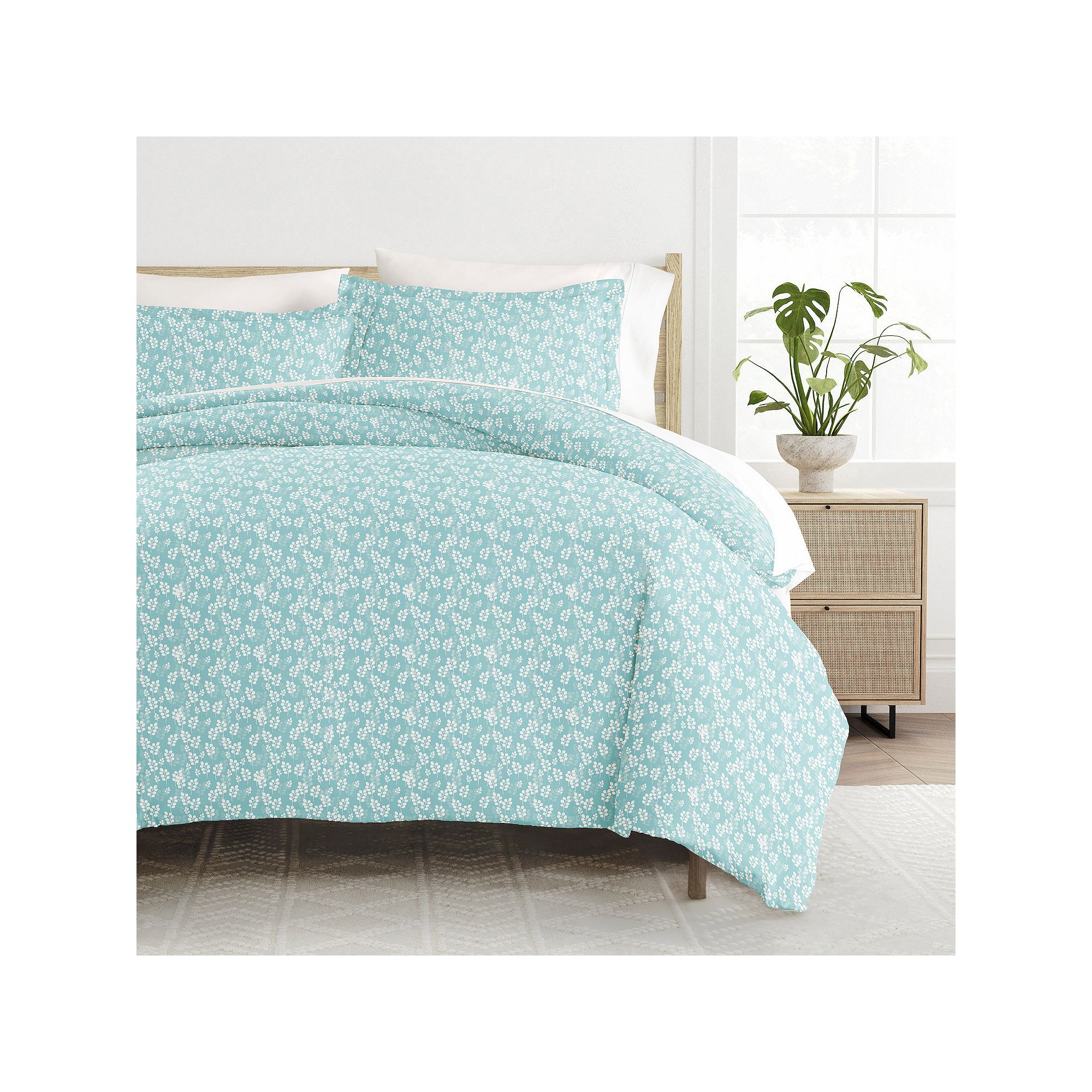 Home Collection Premium Ultra Soft Wheatfield Pattern Duvet Cover Set, Blue
