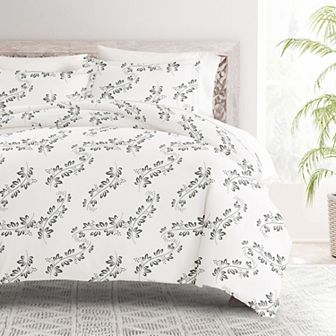 Home Collection Premium Ultra Soft 3 pc Simple Vine Print Duvet Cover Set