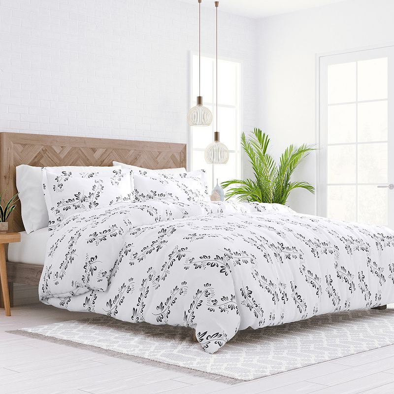 Home Collection Premium Ultra Soft 3-Piece Simple Vine Print Duvet Cover Se