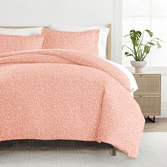 Home Collection Premium Ultra Soft Pink Buds Pattern Duvet Cover Set