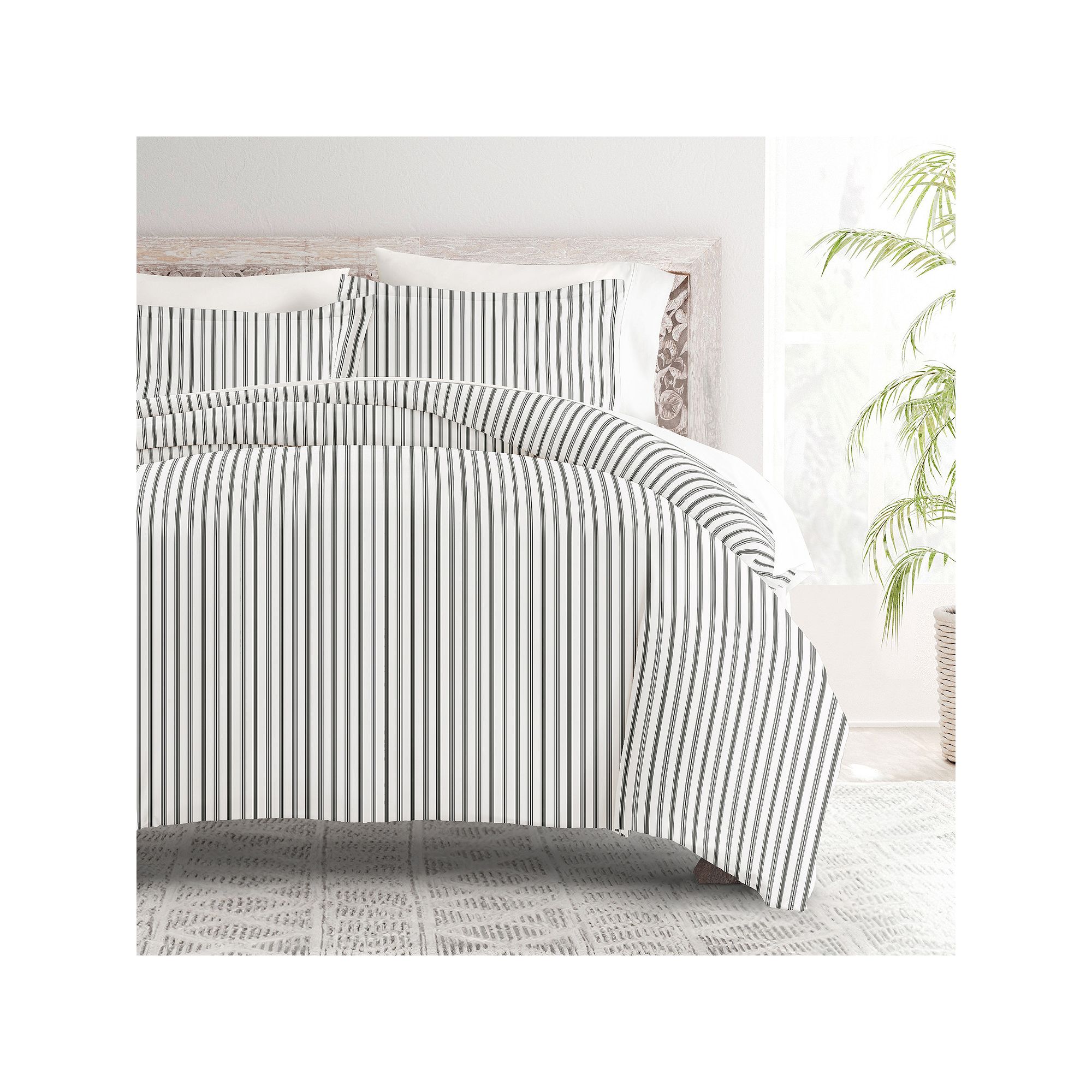 Home Collection Premium Ultra Soft Vertical Dreams Pattern Duvet Cover Set,
