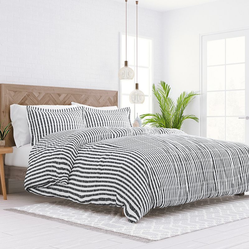 Home Collection Premium Ultra Soft Puffed Rugged Stripes Duvet Cover Set, G