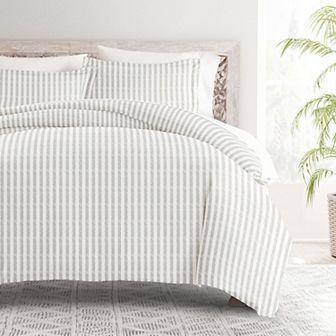 Home Collection Premium Ultra Soft Puffed Rugged Stripes Duvet Cover Set