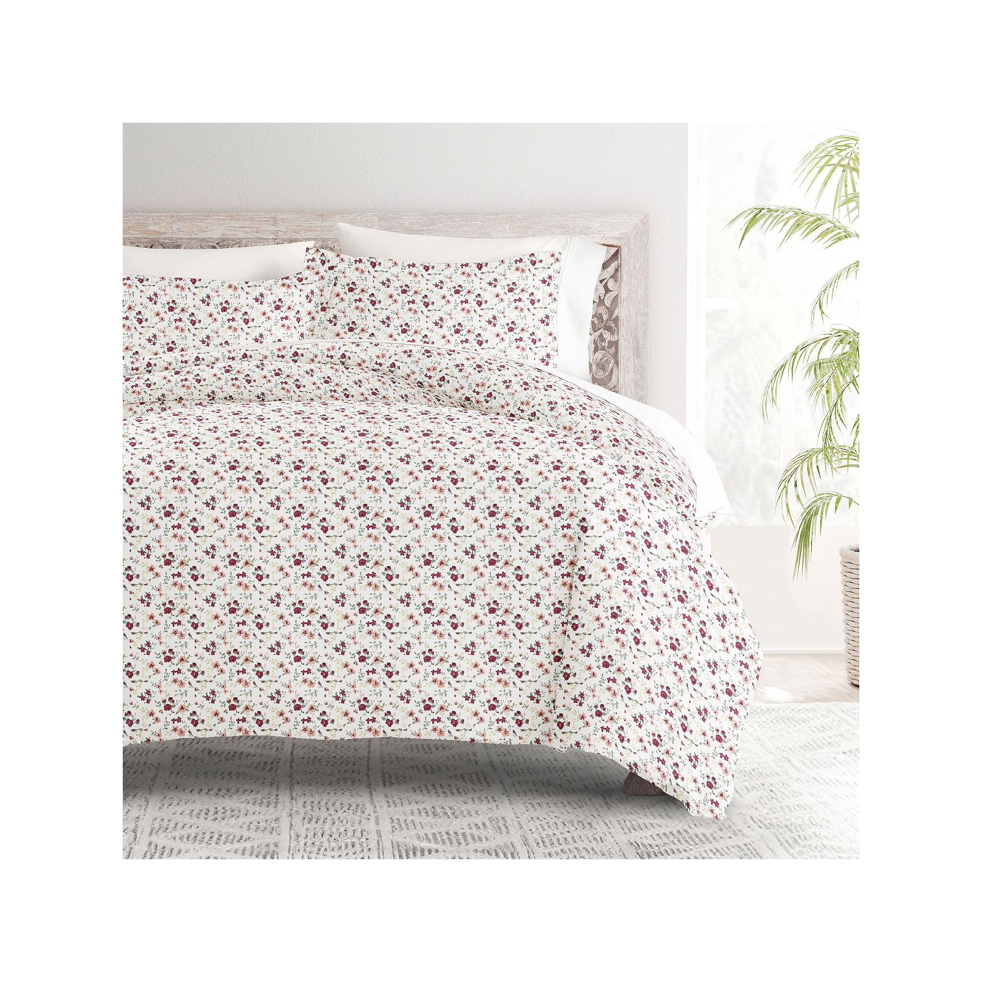 Home Collection Premium Ultra Soft Floral Duvet Cover Set, Pink Blossoms