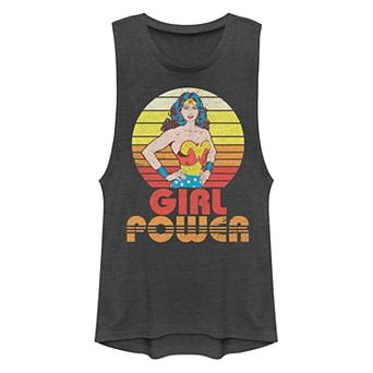 Juniors' DC Comics Wonder Woman "Girl Power" Muscle Graphic Tank Top