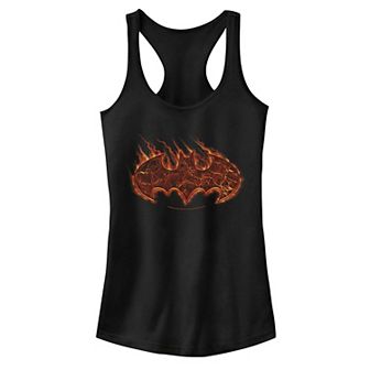 Juniors' DC Comics Batman Torched Logo Graphic Tank Top