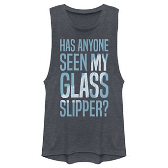 Juniors' Disney Cinderella Missing Slipper Muscle Tank Top