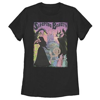 Juniors' Disney's Sleeping Beauty Aurora Maleficent Graphic Tee