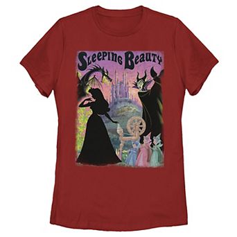 Juniors' Disney's Sleeping Beauty Aurora Maleficent Graphic Tee