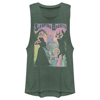 Juniors' Disney's Sleeping Beauty Aurora Maleficent Muscle Tank Top