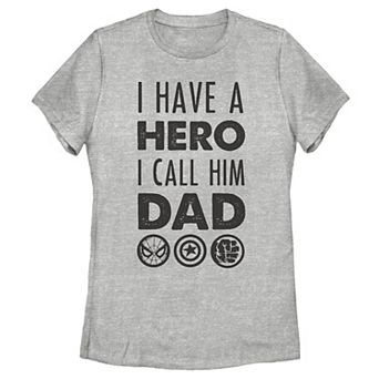 Juniors' Marvel Avengers Hero Dad Hero Dad Graphic Tee