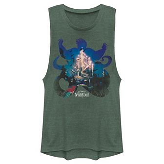 Juniors' Disney The Little Mermaid Ursula Silhouette Muscle Tank Top