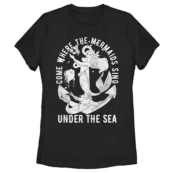 Disney's The Little Mermaid Anchor Under The Sea Juniors' Tee