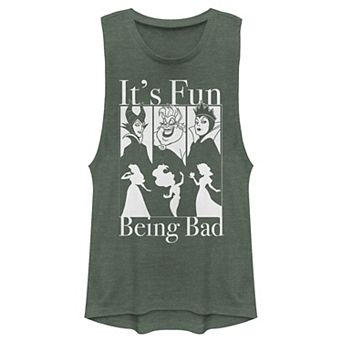Juniors' Disney Princess & Villain Trio Muscle Tank Top