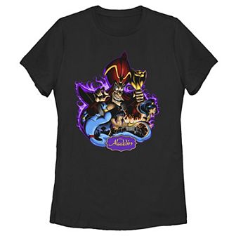 Disney's Aladdin Jafar Genie Jasmine Art Juniors' Tee