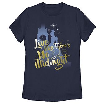 Disney's Cinderella Juniors' "Live Like There's No Midnight" Graphic Tee