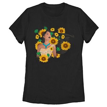 Disney's Pocahontas Juniors' Floral Portrait Graphic Tee