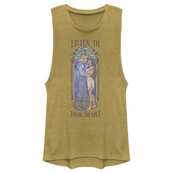 Juniors' Disney Pocahontas John Listen To Your Heart Portrait Muscle Tank Top