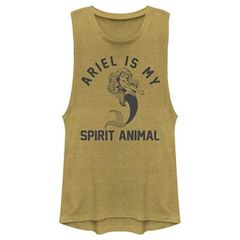 Juniors' Disney's Little Mermaid Ariel My Spirit Animal Muscle Tank Top