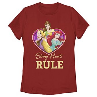Juniors' Disney Princess Trio Strong Hearts Rule Tee