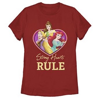 Juniors' Disney Princess Trio Strong Hearts Rule Tee