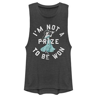 Juniors' Disney Aladdin Jasmine Not A Prize To Be Won Portrait Muscle Tank Top