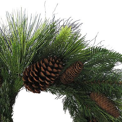 St. Nicholas Square® Natural Pinecone Faux Pine Needle Wreath